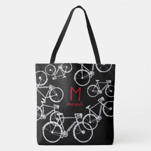 Bolso De Tela mochila de bicicletas . moto blanca gráfica sobre 