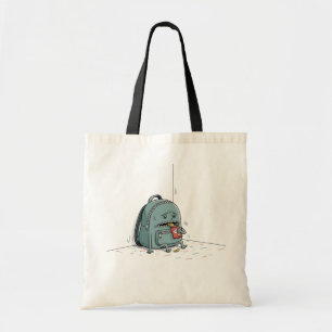 Bolso De Tela Mochilas tristes para comer Cartoo Funny Relable