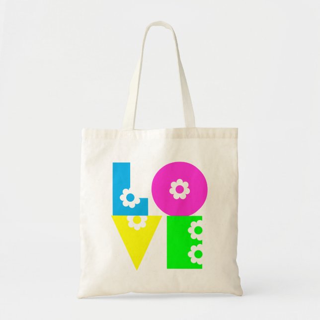 Bolso De Tela Mod Retro Flowed LOVE (Frente)