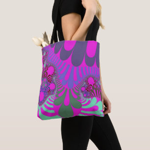 Bolso De Tela Mod rosa y Verde azulado
