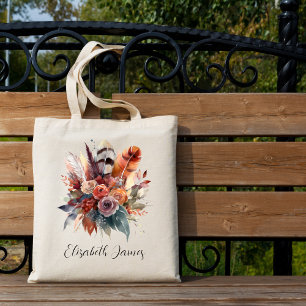 Bolso De Tela Moda acuarela Boho Floral otoño personalizado