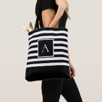 MODA BLANCA NEGRA TIRA cuadrada Letra monograma