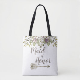 Bolso De Tela Moda Boho Maid of Honor Botanical