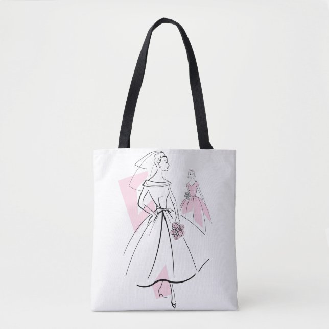 Bolso De Tela Moda Bride Pink Group tote multi-back (Anverso)