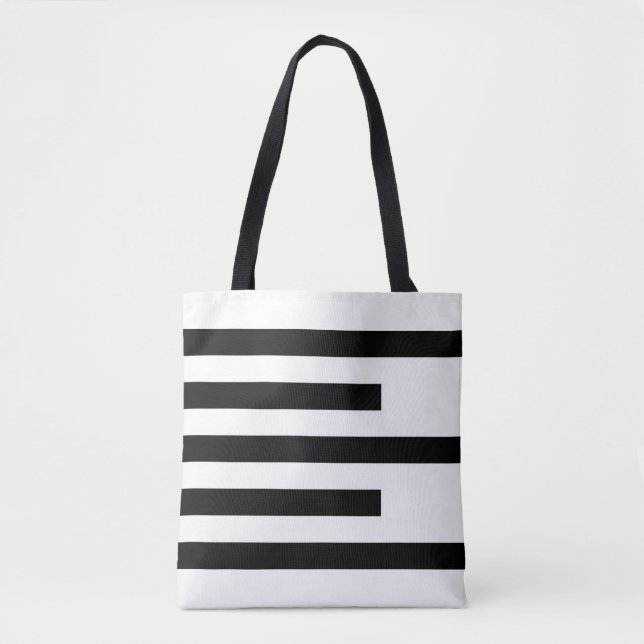 Bolso De Tela Moda clásica en blanco y negro (Anverso)