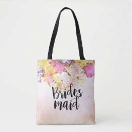 Bolso De Tela Moda Colorida acuarela Floral Boda Bridesmaid