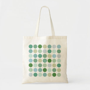 Bolso De Tela Moda colorido de los puntos de polka verde patrón