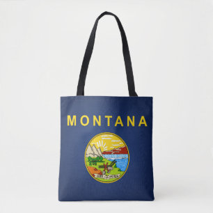 Bolso De Tela Moda De Bandera Del Estado De Montana De Guay