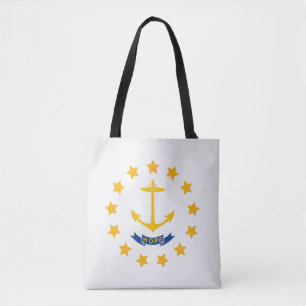 Bolso De Tela Moda De Bandera Del Estado De Rhode Island En Guay
