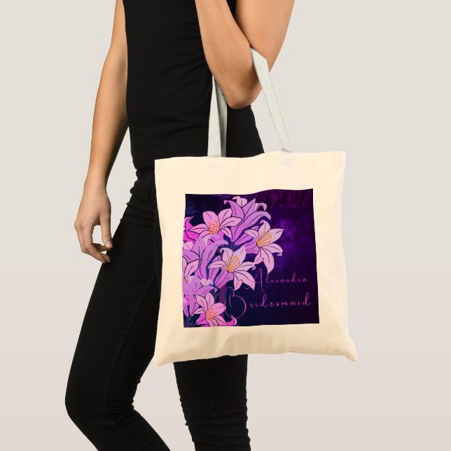 Bolso De Tela Moda de ciruelas púrpuras florales de la dama de h (Anverso (producto))
