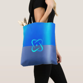 Bolso De Tela Moda de efecto metálico azul y azul oscuro