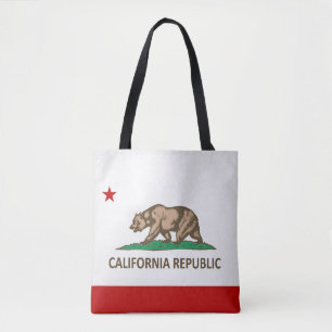 Bolso De Tela Moda De La Bandera Del Estado De California En Gua