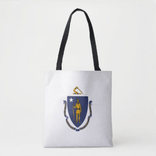 Bolso De Tela Moda De La Bandera Del Estado De Massachusetts En