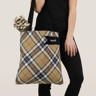 Bolso De Tela Moda de la familia Thomson Camel Tartan Plaid Patt