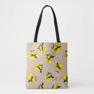Bolso De Tela Moda de limón Marrón claro