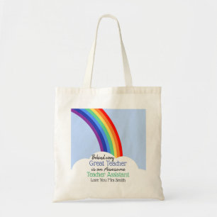Bolso De Tela Moda de regalo de arcoiris del asistente del profe