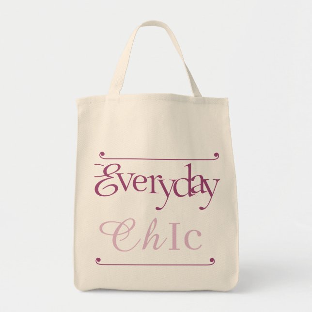 Bolso De Tela Moda diaria Tote Bag (Frente)