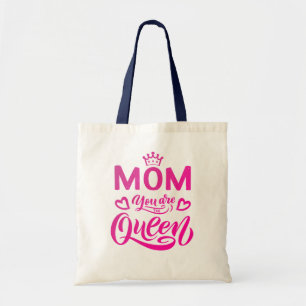 Bolso De Tela Moda Diseño Typografía Mamá Eres La Reina