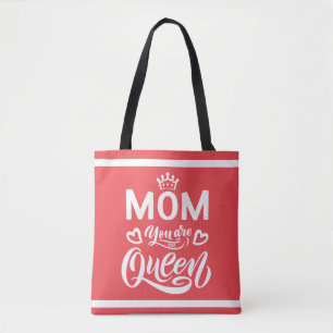 Bolso De Tela Moda Diseño Typografía Mamá Eres La Reina