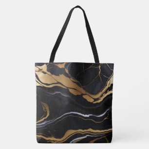 Bolso De Tela Moda Elegante amarillo dorado Faux Marble