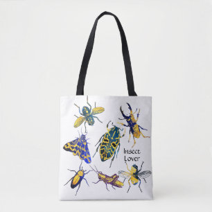 Bolso De Tela Moda Elegante Entomología Insect Lover