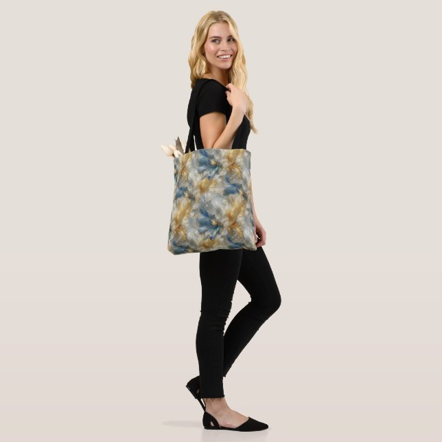 Bolso De Tela Moda Elegante Swirls en oro, plata, azul, amarillo (Puesto)