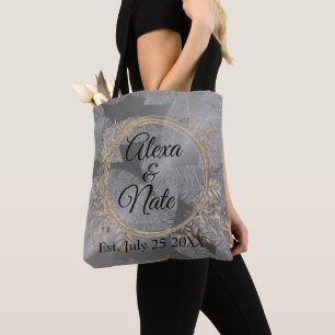 Bolso De Tela Moda Feathers Floral Wreath Boda