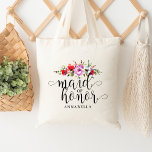 Bolso De Tela Moda floral de Tote de honor<br><div class="desc">¡Dale este tote como un regalo hermoso!</div>
