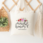 Bolso De Tela Moda floral de Tote de honor<br><div class="desc">¡Dale este tote como un regalo hermoso!</div>