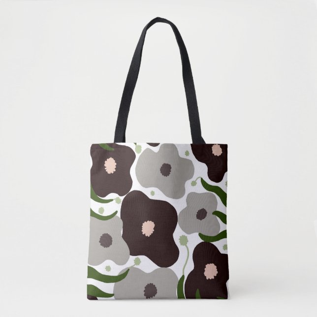 Bolso De Tela Moda Flores Tote Bag (Anverso)
