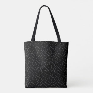 Bolso De Tela Moda industrial Patrón de tornillo negro Toque Bol