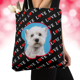 Bolso De Tela Moda moderna de amor negro Personalizado elegante 