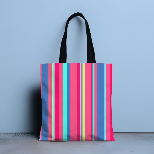 Bolso De Tela Moda Moderno Girly Candy Stripe (Subido por el creador)