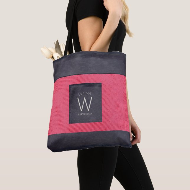 Bolso De Tela Moda Moderno Monograma Bunco Queen (Detalle)