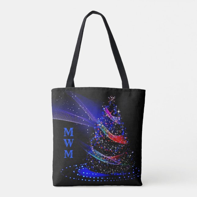 Bolso De Tela Moda Monograma Purpurina marchito de Navidad Armad (Reverso)