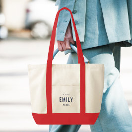 Bolso De Tela Moda Navy Belleza Roja / Promoción con marca de mo