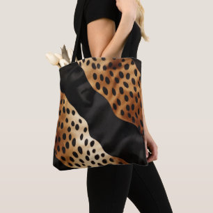 Bolso De Tela Moda Piel de vaca de Black Brown occidental