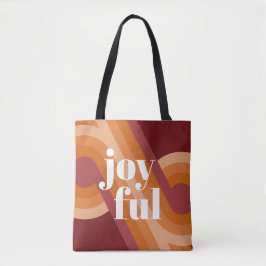 Bolso De Tela Moda Retro Funky Abstract Waves Art Pattern