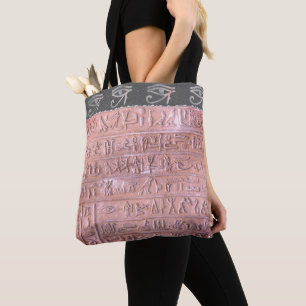 Bolso De Tela Moda Rosada Rubor Jeroglíficos Ojo de Ra