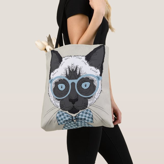 Bolso De Tela Moda Smart del gato siamés (Detalle)