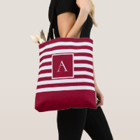 MODA TIRA BLANCA ROJA Letra cuadrada monograma