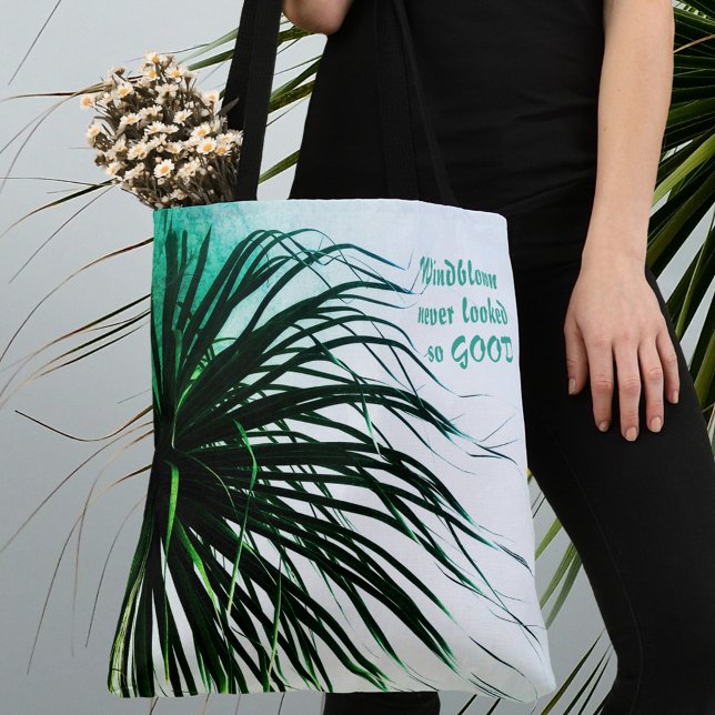 Bolso De Tela Moda tropical del árbol de palmas de viento (Subido por el creador)