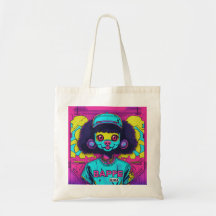 Moda urbana japonesa retro Mascota Neon Face Doll