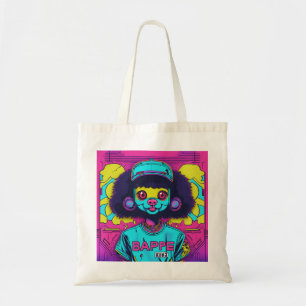 Bolso De Tela Moda urbana japonesa retro Mascota Neon Face Doll