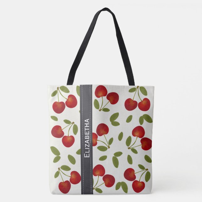 Bolso De Tela Modalidades de fruta de cerezas rojas (Anverso)
