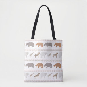 Bolso De Tela Modelo africano 1 de los animales