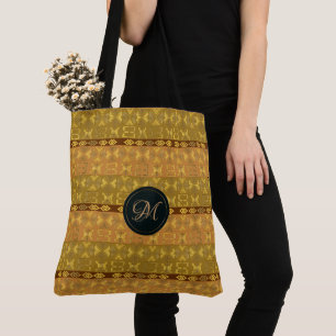 Bolso De Tela modelo africano étnico con los simbols de Adinkra