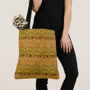 Bolso De Tela modelo africano étnico con los simbols de Adinkra