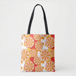 Bolso De Tela Modelo anaranjado retro de la fruta cítrica