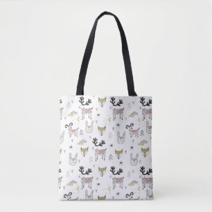 Bolso De Tela Modelo animal del Doodle del arbolado lindo
